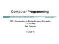 Computer Programming PowerPoint PPT Presentation