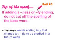 Tip of the week