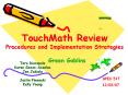 TouchMath Review Procedures and Implementation Strategies  Green Goblins PowerPoint PPT Presentation