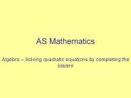 AS Mathematics