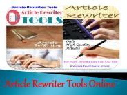 Article Rewriter Tools Online