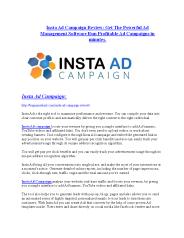 Insta Ad Campaign review & huge +100 bonus items