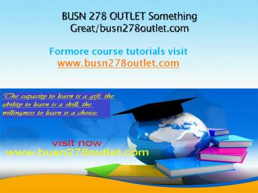 BUSN 278 OUTLET Something Great/busn278outlet.com