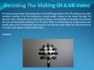 Decoding The Making Of A VR Video