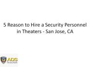 Why Movie Theaters Should Hire Security?