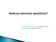 Hadoop online training