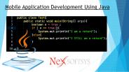Mobile Application Development Using Java