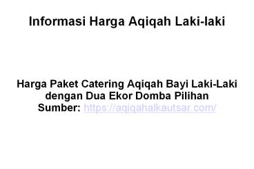 Info Paket Harga Catering Aqiqah Jogja untuk Bayi Laki-laki