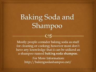 Baking Soda and Shampoo