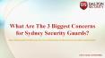 What Are The 3 Biggest Concerns for Sydney Security Guards? PowerPoint PPT Presentation