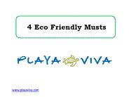 4 Eco Friendly Musts