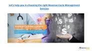 Choosing the right Revenue Cycle Management Services