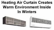 Heating Air Curtain Creates Warm Environment Inside In Winters