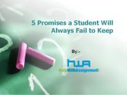 5 Promises a Student Will Always Fail to Keep