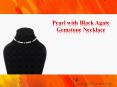 Pearl with Black Agate Gemstone Necklace