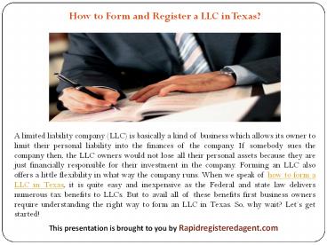 How to Form and Register a LLC in Texas? (1)