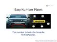 Easy Number Plates PowerPoint PPT Presentation