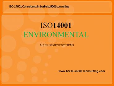 ISO14001  ENVIRONMENTAL  MANAGEMENT SYSTEMS