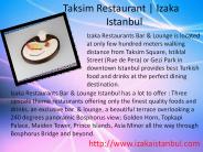 Taksim Restaurant | Izaka Istanbul