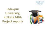 Jadavpur University, Kolkata MBA Project reports