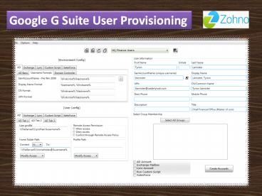 Google D Suite User Provisioning