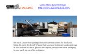Costa Mesa Removal Services
