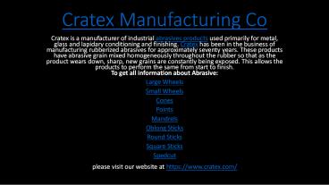 Cratex Manufacturing Co