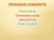 pervious concrete
