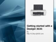 Getting Started With A Deskjet 3630