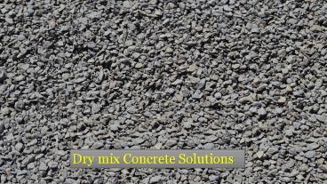 Dry mix Concrete Solutions in Dubai