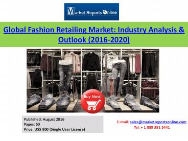 Global Fashion Retail Market Analysis
