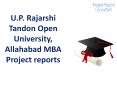 U.P. Rajarshi Tandon Open University, Allahabad MBA Project reports PowerPoint PPT Presentation