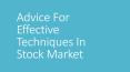 Advice For Effective Techniques In Stock Market (1) PowerPoint PPT Presentation