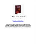 I want to be an actor PowerPoint PPT Presentation