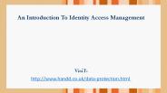 An Introduction To Identity Access Management