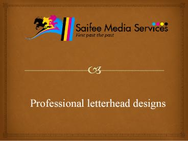 Professional letterhead designs