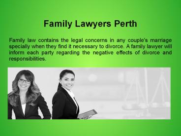 Family Solicitors Perth