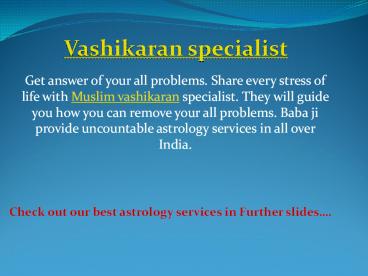 Black magic specialist