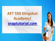 AET 550 Slingshot Academy / snaptutorial.com