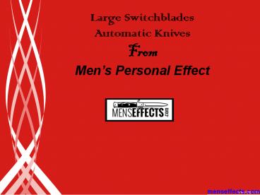 Large Switchblades Automatic Knives from Mens Personal Effect