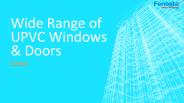 Wide Range of UPVC Windows & Doors