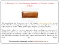 A Fleeting Peek on the Stunning Attributes of Women Leather Wallets (1) PowerPoint PPT Presentation