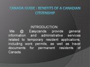 Canada Guide : Benefits of a Canadian citizenship