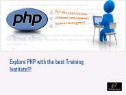 Explore PHP with the best Training Institute!