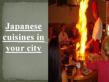 Japanese cuisine restaurant in your city