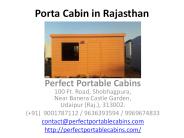 Porta Cabin in Rajasthan