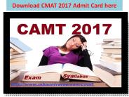 Download CMAT 2017 Admit Card here