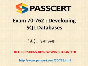 Microsoft 70-762 exam practice test