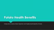 Potato Health Benefits