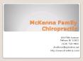 PowerPoint Presentation - McKenna Family Chiropractic PowerPoint PPT Presentation